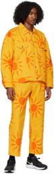 Liberal Youth Ministry Orange Printed Denim Jacket