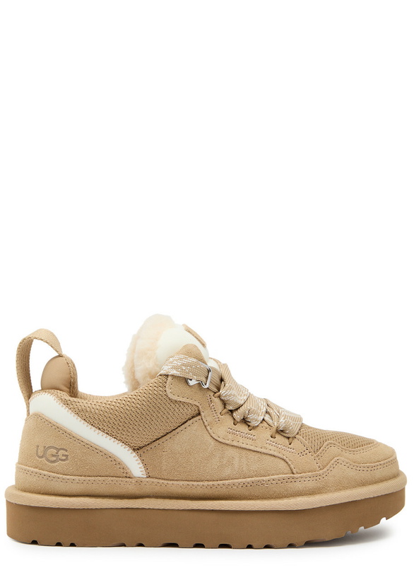 Photo: Ugg Lowmel Panelled Suede Sneakers Beige