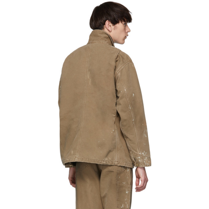 Heron Preston Tan Carhartt Edition Style Jacket Heron Preston