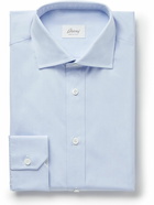 Brioni - Cutaway-Collar Cotton Oxford Shirt - Blue