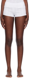 Cou Cou White 'The Teeny Tiny' Shorts