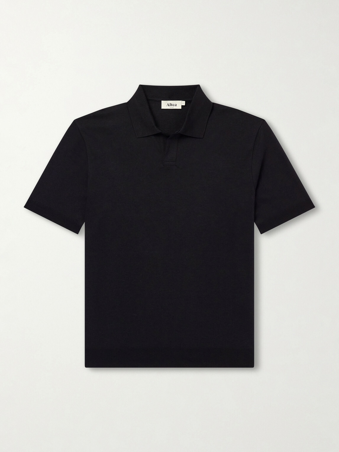 Altea - Pierre Lyocell and Cotton-Blend Polo Shirt - Black