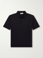 Altea - Pierre Lyocell and Cotton-Blend Polo Shirt - Black