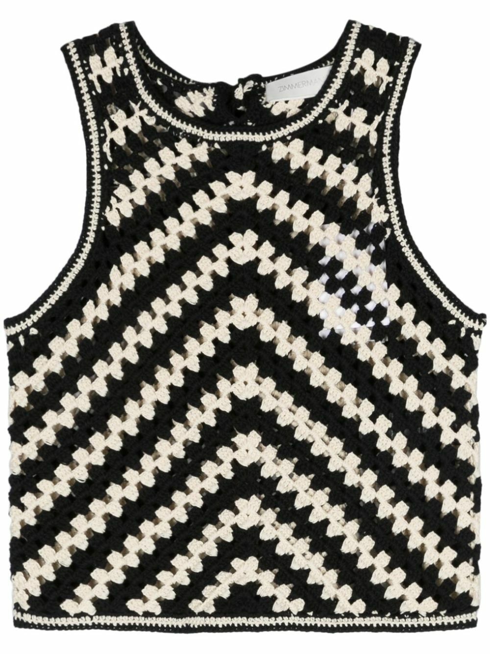 Zimmermann ジマーマン Halliday Hand Crochet Tops クロシェニットトップス  ブラック ホワイト 1 Zimmermann Halliday Hand Crochet Tank | Shopbop