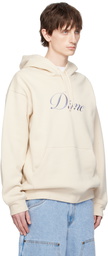 Dime Beige Cursive Logo Hoodie