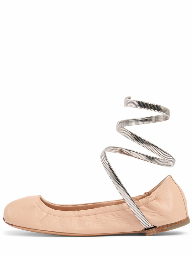 Photo: RENÉ CAOVILLA 10mm Juniper Leather Ballerina Flats