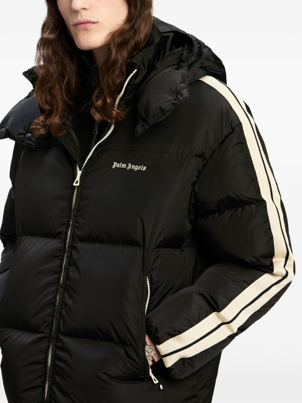 ジャケット・アウター PalmAngels Track Down Jacket PALM ANGELS Men's Red Classic Track Down Jacket Large Puffer