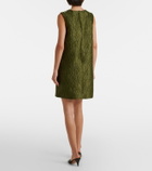 'S Max Mara Embellished floral jacquard minidress