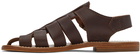 De Bonne Facture Brown Leather Fisherman Sandals