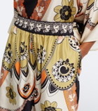 La DoubleJ Printed silk twill Bermuda shorts