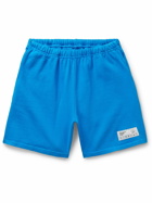Pasadena Leisure Club - Straight-Leg Logo-Appliquéd Cotton-Jersey Shorts - Blue