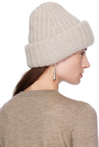LISA YANG Beige 'The Beatris' Beanie
