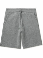 FRAME - Wide-Leg Ribbed Cashmere Drawstring Shorts - Gray
