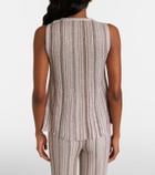 Missoni Striped lamé top