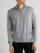 Kiton - Wool Half-Zip Sweater - Gray