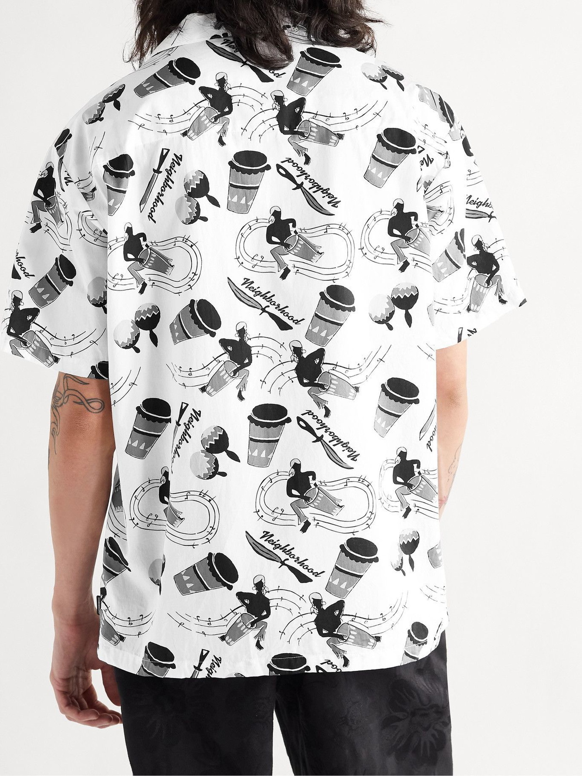 Neighborhood - Camp-Collar Printed Cotton Shirt - White Neighborhood