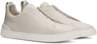 ZEGNA Off-White Triple Stitch Sneakers