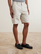 Hartford - Battle Straight-Leg Cotton Shorts - Neutrals