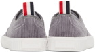 Thom Browne Grey Corduroy Heritage Sneakers