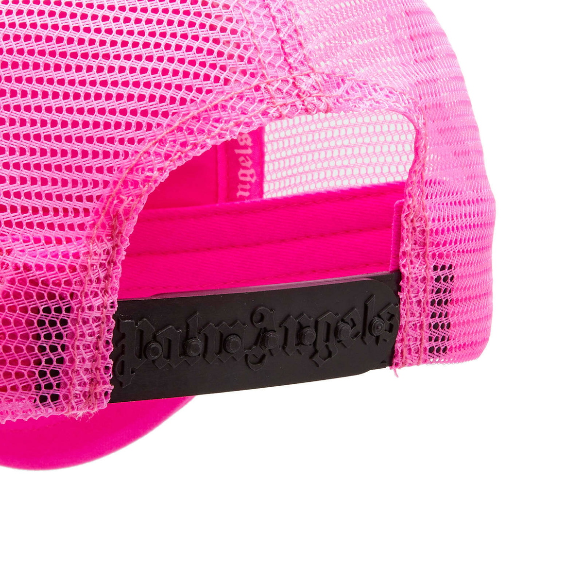 Palm Angels Women's Curved Logo Mesh Cap in Fuchsia/Black