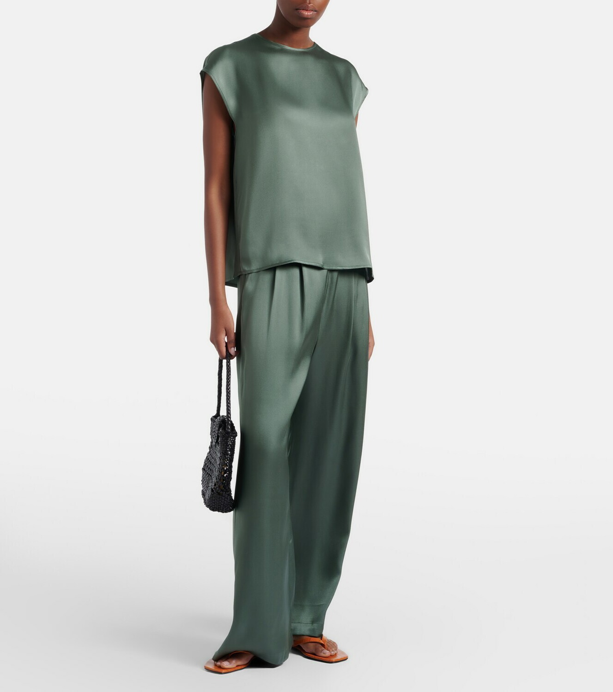 Asceno Dasha silk twill top