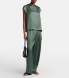 Asceno Dasha silk twill top
