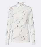 Bogner Beline printed zip-up ski top