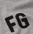 Fear of God - Oversized Logo-Appliquéd Loopback Cotton-Jersey Hoodie - Gray