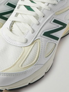 New Balance - MADE in USA 990v4 Leather and Mesh Sneakers - White