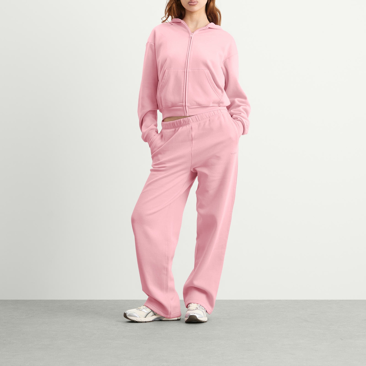 SKIMS Women's Cotton Fleece Classic Zip Up Hoodie in Halite