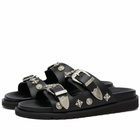 Toga Pulla Women's Double Strap Sandals in Black