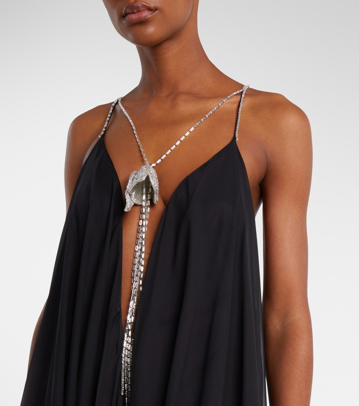 David Koma Embellished chiffon gown