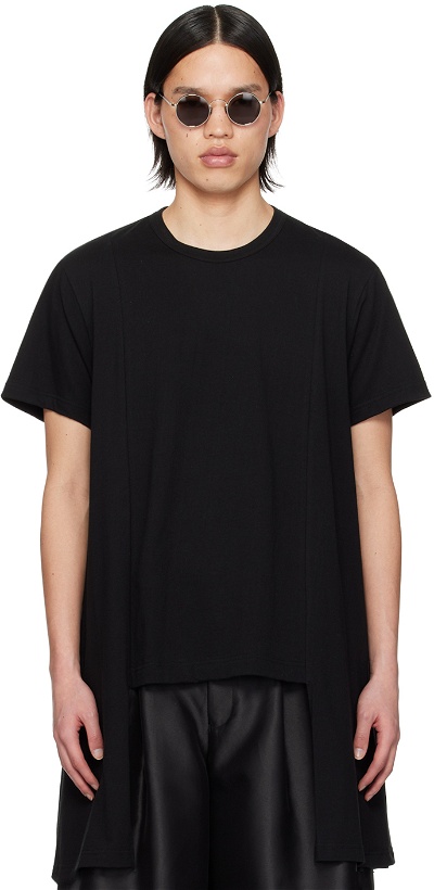 Photo: Comme des Garçons Homme Plus Black Asymmetric T-Shirt