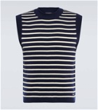 Ami Paris Sleeveless striped wool top