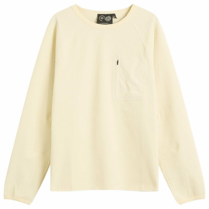 Photo: Purple Mountain Observatory Men's Waffle Long Sleeve T-Shirt in Cream