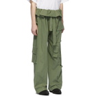 St-Henri Green Utility Wrap Cargo Pants