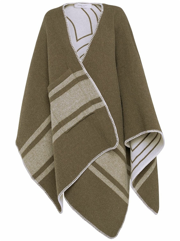 Photo: GOLDEN GOOSE - Journey Wool Blend Double Face Poncho