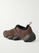 Oakley Factory - Mesh-Trimmed Suede Sneakers - Brown