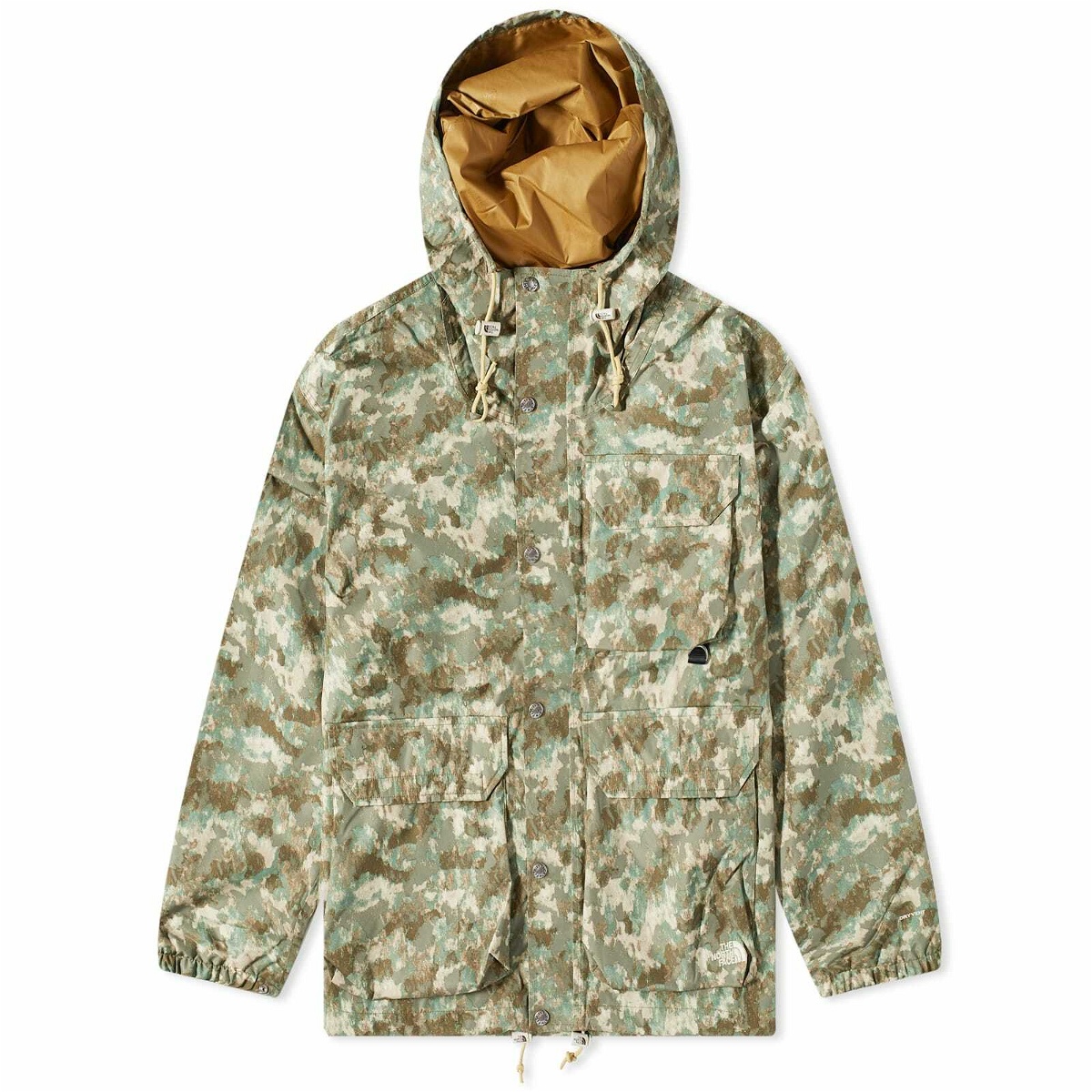 The North Face Men's M66 Utility Rain Jacket in Military Olive Stippled  Camo Print