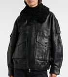 Agolde Avril oversized leather jacket