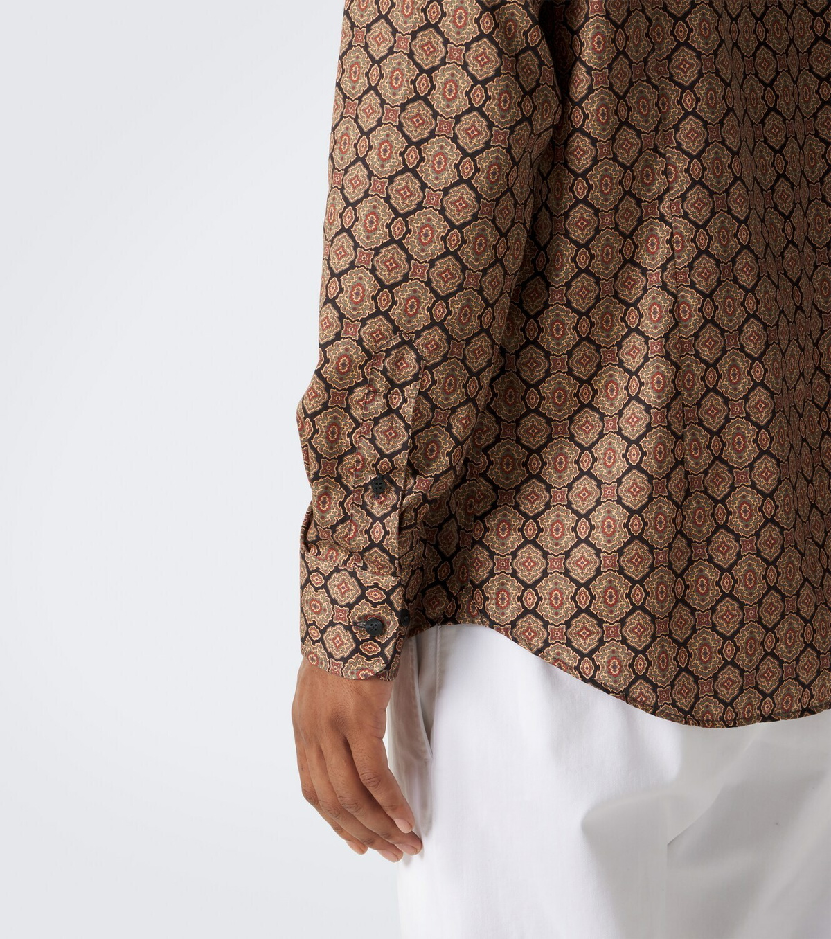 Etro Printed cotton poplin shirt