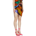 The Attico Multicolor Draped Miniskirt