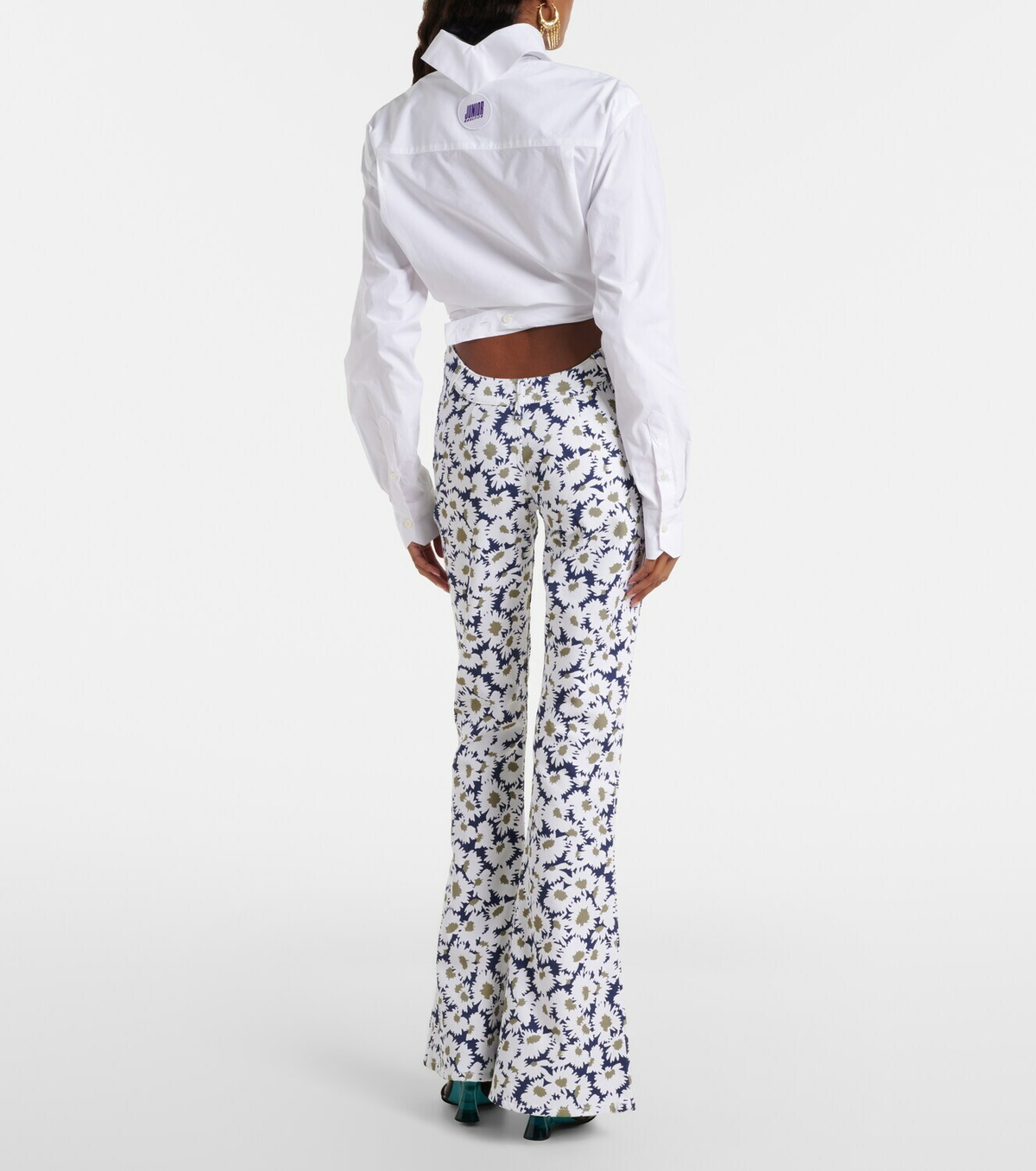 Jean Paul Gaultier Floral flared jeans