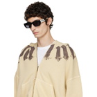 Palm Angels Black & White Moss Sunglasses