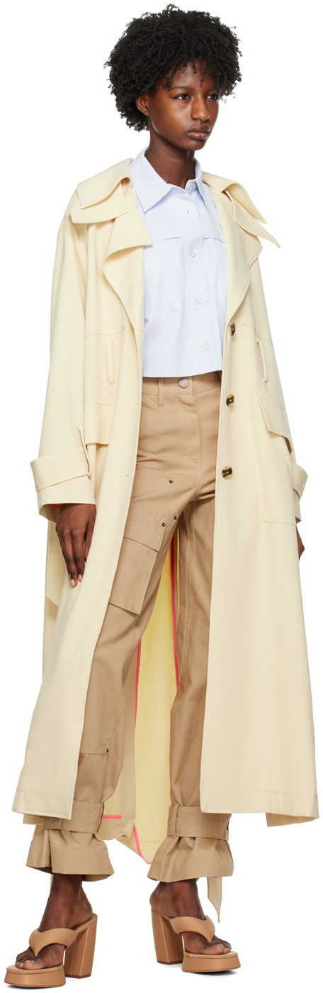 REMAIN Birger Christensen Yellow Belted Trench Coat REMAIN