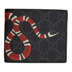 Gucci Black GG Supreme Kingsnake Wallet