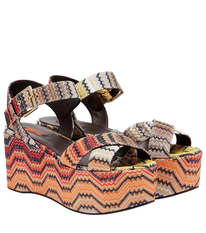 Photo: Missoni Julia Zigzag lamé platform sandals