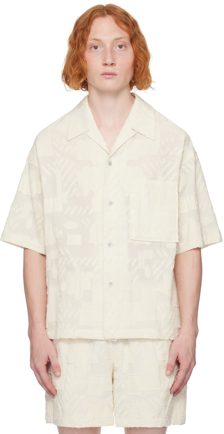 LE17SEPTEMBRE Off-White Embroidered Shirt LE17SEPTEMBRE