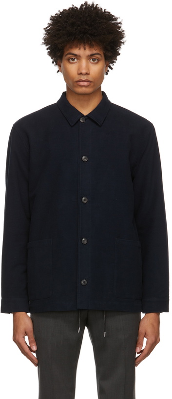 Photo: Sunspel Navy Twin Pocket Jacket