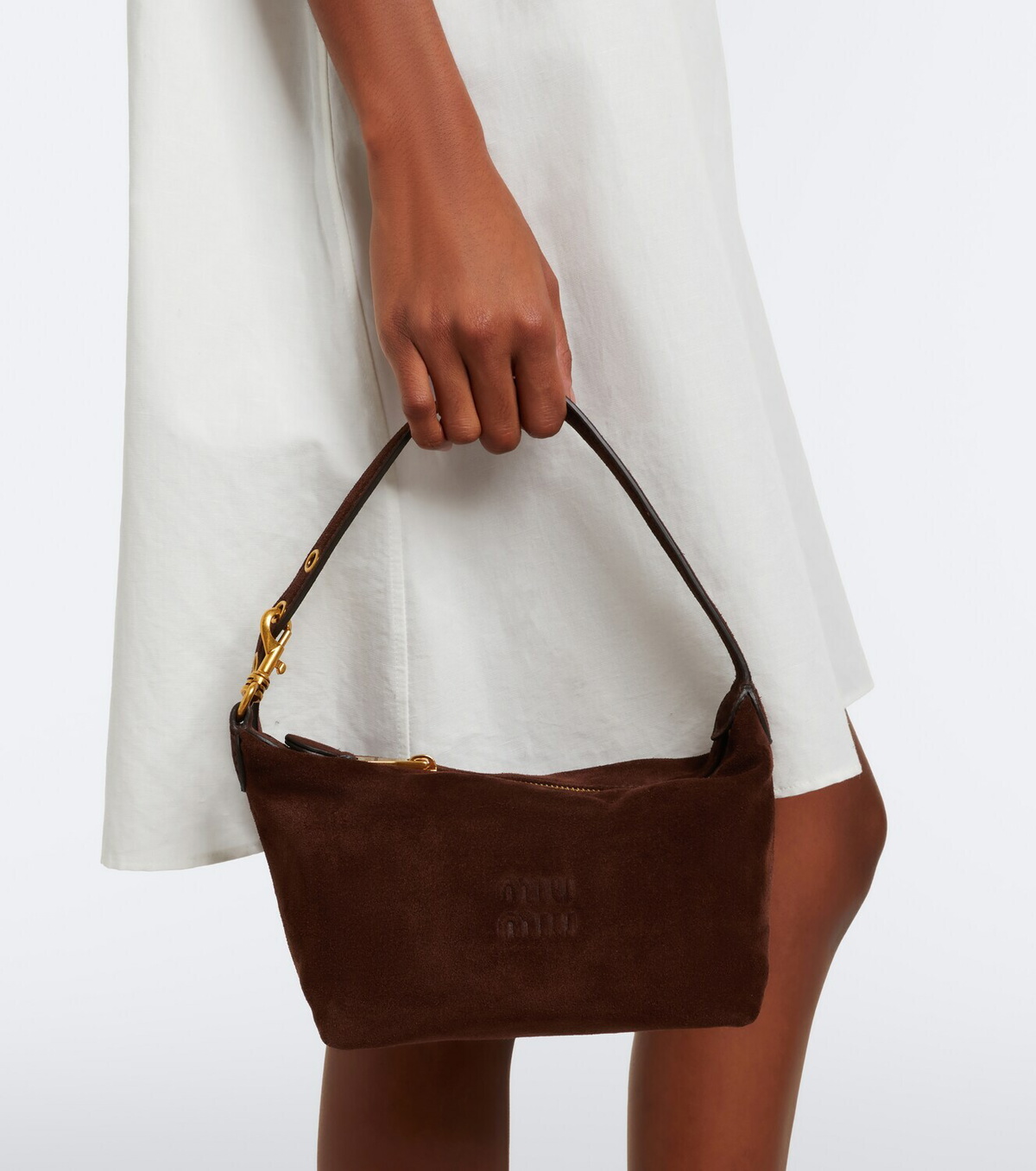 Miu Miu Spirit suede shoulder bag